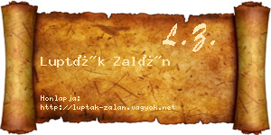 Lupták Zalán névjegykártya